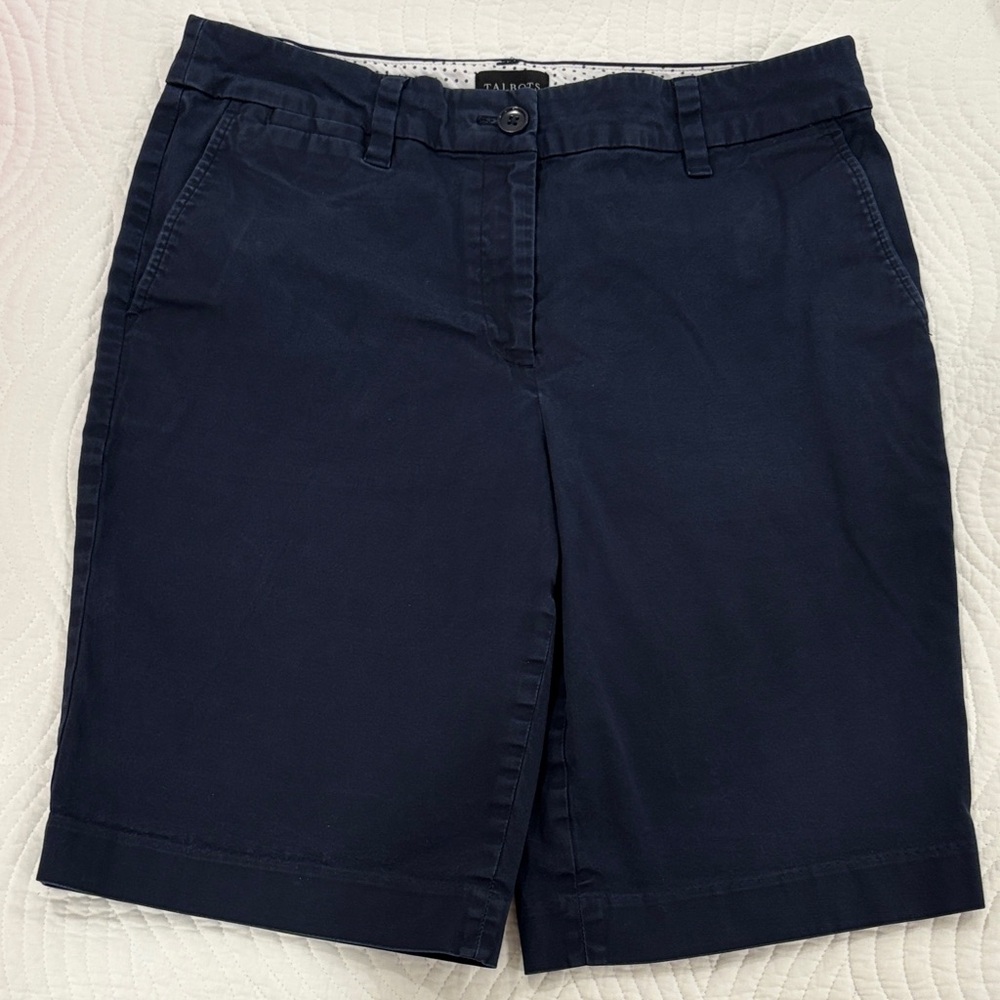 Talbots Dark Navy Tailored Bermuda Shorts